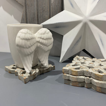 White Angel wing mug