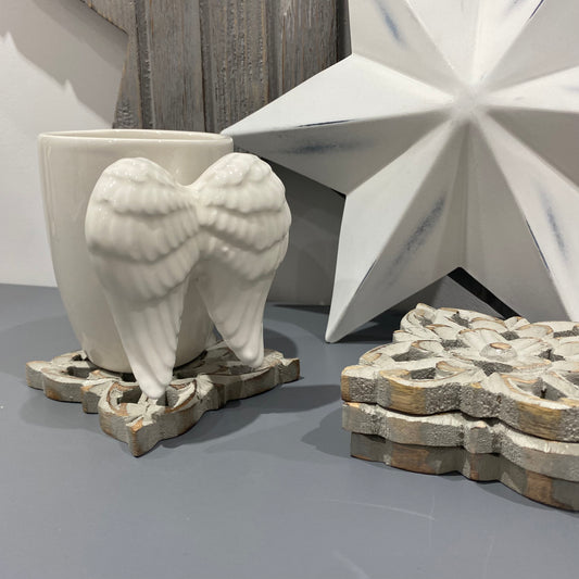 White Angel wing mug