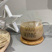Load image into Gallery viewer, Good morning glass mug