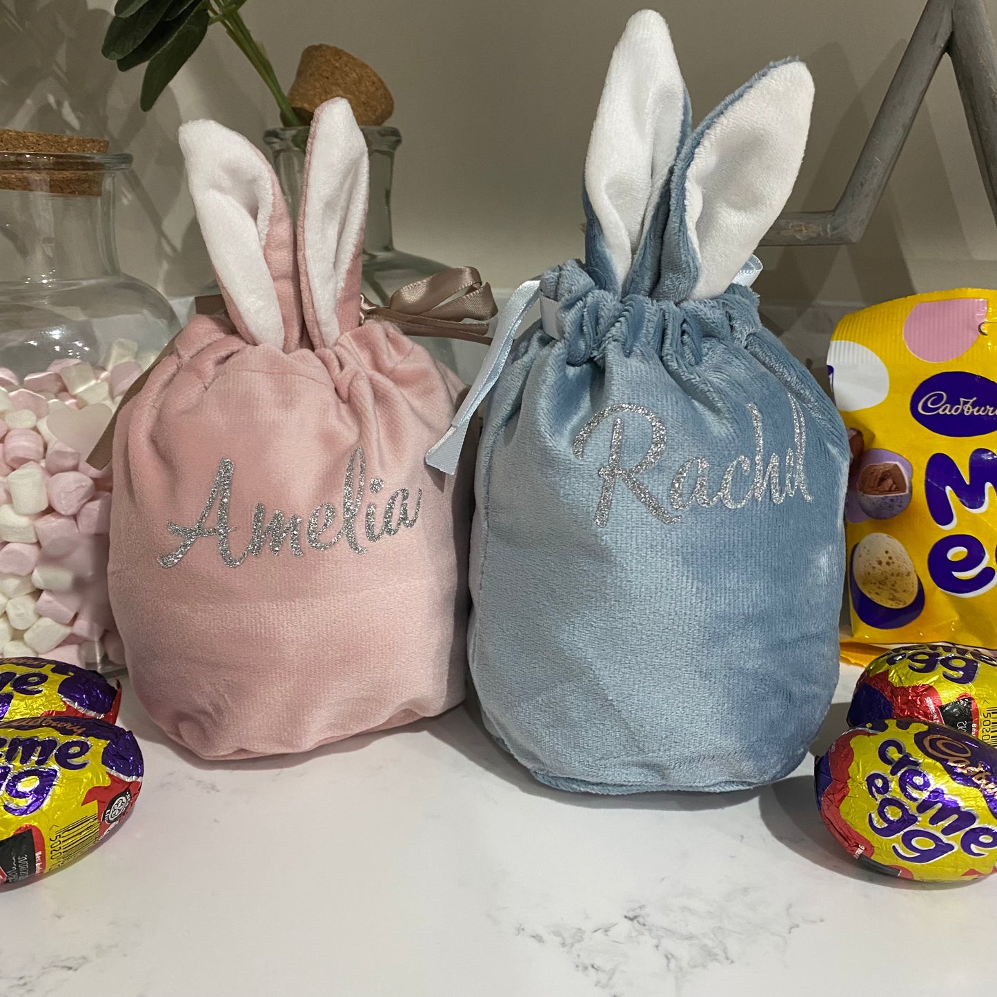 Velvet Bunny Bag - personalised