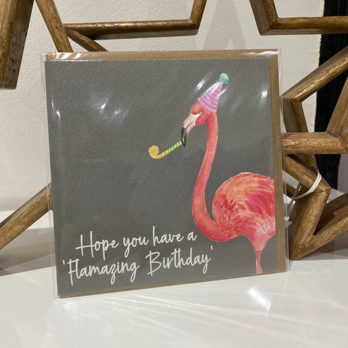 Flamazing Birthday Flamingo Birthday Card