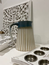 Load image into Gallery viewer, Sage Ombré Ribbed Ceramic Jug