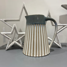 Load image into Gallery viewer, Sage Ombré Ribbed Ceramic Jug