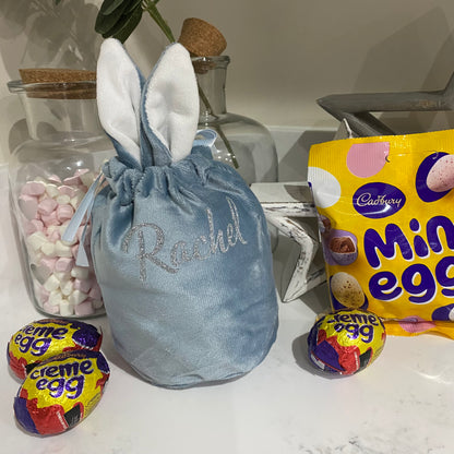 Velvet Bunny Bag - personalised