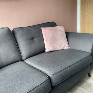 Pink Velvet Ginko Printed Velvet Cushion