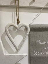 Load image into Gallery viewer, Rustic Heart hanging decoration 16cm