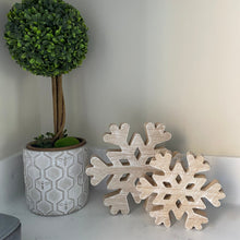 Load image into Gallery viewer, Wooden Cut Out Snowflakes