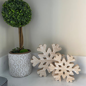 Wooden Cut Out Snowflakes