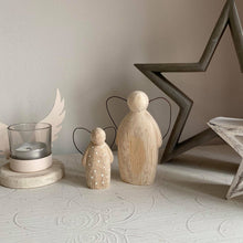 Load image into Gallery viewer, Natural Wooden Angels - Dotty and Dee