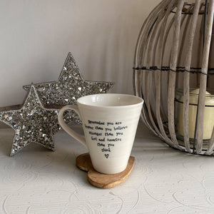 Remember you are braver than you believe porcelain mug