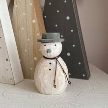 Load image into Gallery viewer, Round Wooden Snowman
